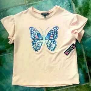 NWT Ally B butterfly shirt size Large